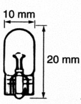 lampada a base di vetro 12V/5W - 402927.001 - Lampadina