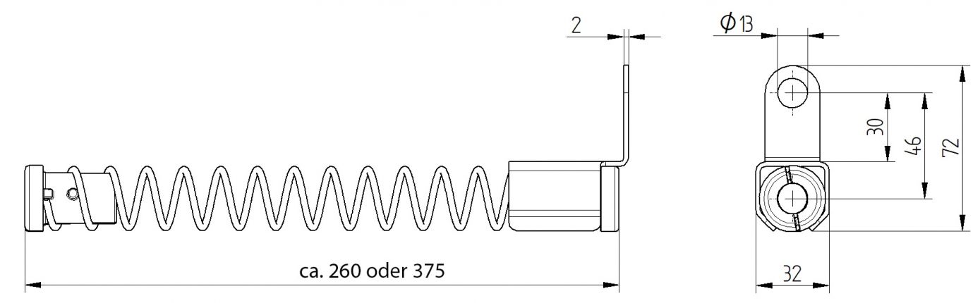 Molla a cavo per rimorchio