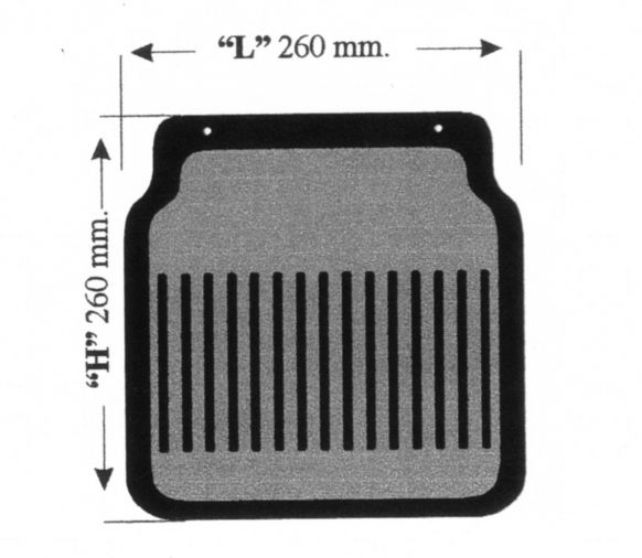2 Paraspruzzi Universali Per Auto, Rimorchio E Roulotte – In PVC – Dimensioni 240 X 210 Mm – Colore Nero