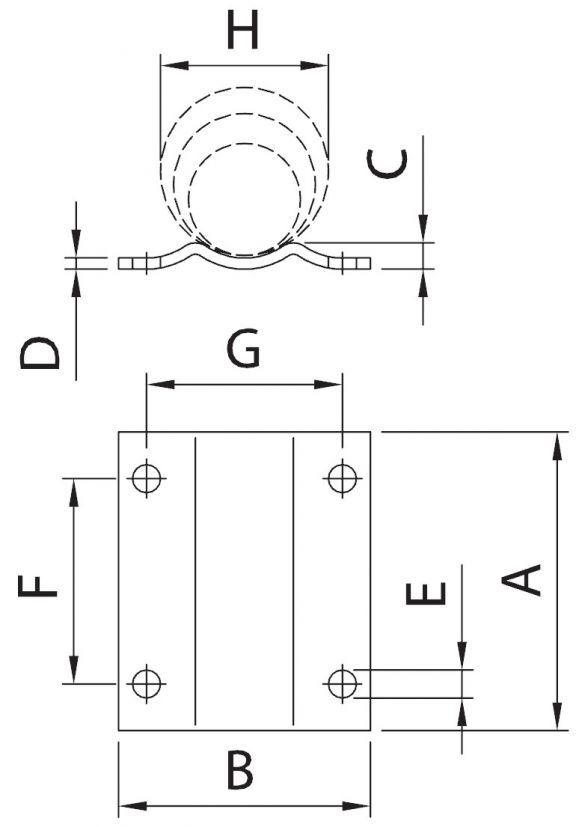 Piastra di montaggio tipo F1 - 403526.001 - Supporto ruota di supporto