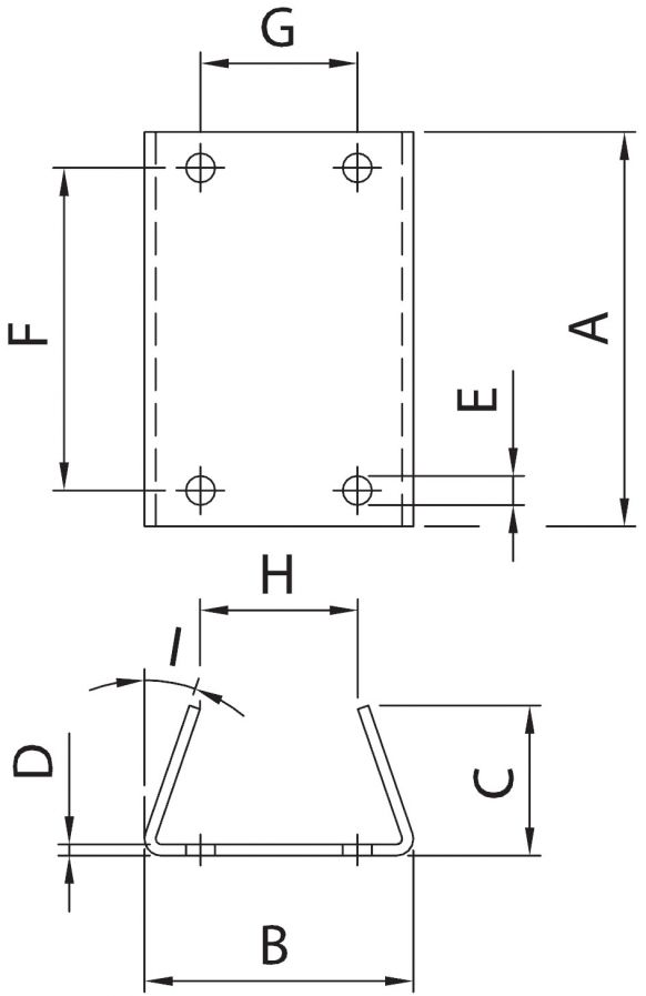 Piastra di montaggio tipo F2 - 403526.002 - Supporto ruota di sostegno
