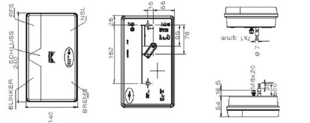 Multi LED 2 / Versione High 12V/24V - 419199.001 - fanali posteriori combinati
