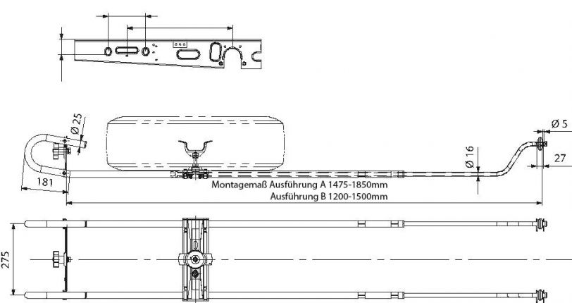 Porta ruota di scorta per caravan