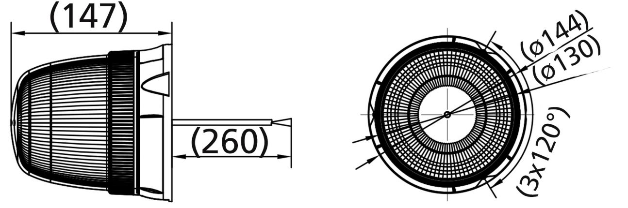 lampeggiante rotante alto - 421459.001 - Lampeggiante rotante