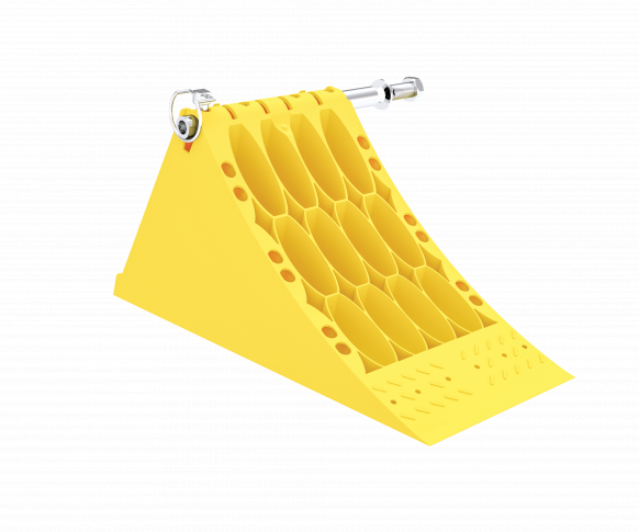 Supporto per cuneo ruota in plastica