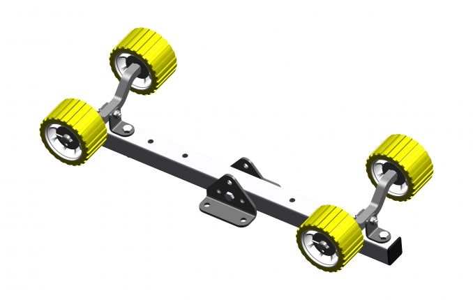 Rullo Pvc Blu Aramox 160mm Rullo Chiglia Aramox Per Rimorchio Barche - PVC Blu 160mm Rulli Carrello Barca - Foto 4