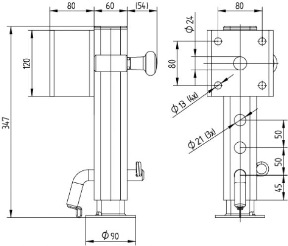 piede di supporto TL60 - 6D8572.001 - piedini di supporto