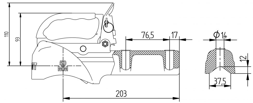 Fittings4you Supporto Per Flash A Testa Sferica, Giunto Sferico, 1/4", 1/4, LC2601